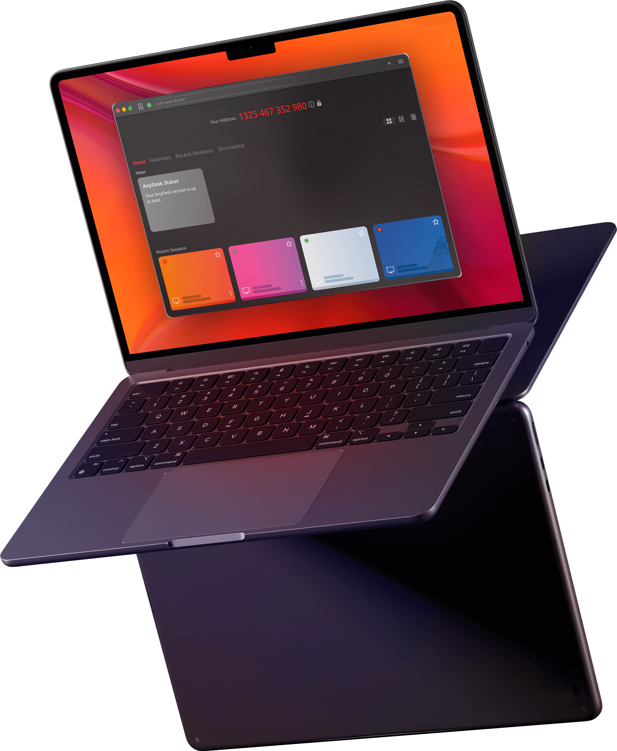 AnyDesk remote work scenario display
